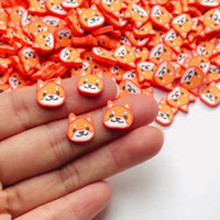 Fox Animal Orange 10mm Fake Clay Sprinkles Decoden Fimo Jimmies