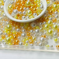 Candy Corn Pearl Acrylic Beads Halloween Holiday Theme Mix – 10mm 8mm 6mm 4mm