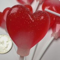 Lollipop Heart Red Glitter Valentine's Day holiday 3D Cabochons Decoden Charm 10 pcs