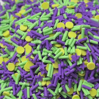 Halloween Holiday Purple Green Multicolor Fake Clay Sprinkles Decoden Fimo Jimmies