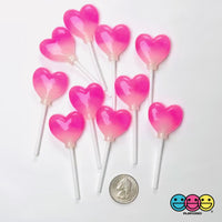 pink glitter heart lollipop