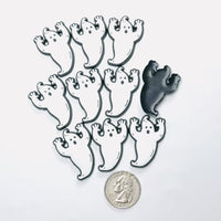 Ghost Holiday Halloween Shoe Charms WITHOUT Buckle Botton Bendable Flatback Cabochons Slime Supply Fake Backe Decoden 10 pcs