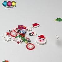 Christmas Gift Happy Holiday Snowman Tree Santa Clause Snow Flake Fake Clay Sprinkles Decoden Fimo Jimmies