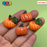 Pumpkin Charms Flatback Charm Halloween 2 Choices Cabochons Pumpkin With Leaf