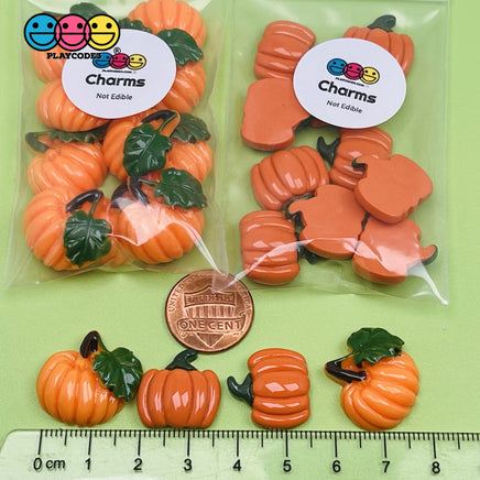 Pumpkin Charms Flatback Charm Halloween 2 Choices Cabochons