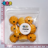 Pumpkin Fairytale Mini Flatback Charm Halloween Thanksgiving Fall Cabochons 10 Pcs