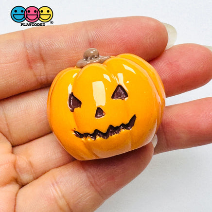 3D Halloween Fall Pumpkin Jack-O’-Lantern Cabochons Decoden Charm 5 pcs Charm