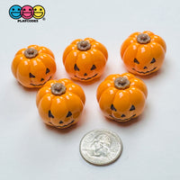 3D Halloween Fall Pumpkin Jack-O’-Lantern Cabochons Decoden Charm 5 pcs Charm