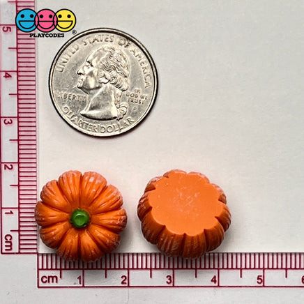 Pumpkin Mini Charms With Stems Charm Halloween Cabochons Decoden 10 Pcs