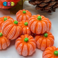 Pumpkin Mini Charms With Stems Charm Halloween Cabochons Decoden 10 Pcs