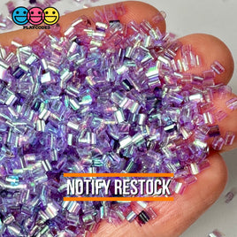 Purple 100G Bingsu Beads Slime Crunchy Iridescent Crafting Supplies Cut Plastic Straws Playcode3 Llc