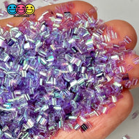 Purple 500G Bingsu Beads Slime Crunchy Iridescent Crafting Supplies Cut Plastic Straws Bulk Item