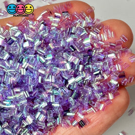 Purple 500G Bingsu Beads Slime Crunchy Iridescent Crafting Supplies Cut Plastic Straws Bulk Item
