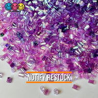 Purple 500G Bingsu Beads Slime Crunchy Iridescent Crafting Supplies Cut Plastic Straws Bulk Item