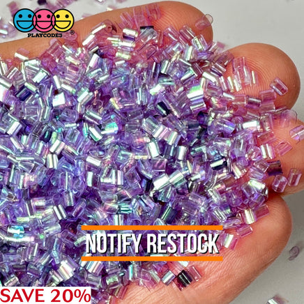 Purple 500G Bingsu Beads Slime Crunchy Iridescent Crafting Supplies Cut Plastic Straws Bulk Item