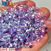Purple 500G Bingsu Beads Slime Crunchy Iridescent Crafting Supplies Cut Plastic Straws Bulk Item
