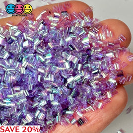 Purple 500G Bingsu Beads Slime Crunchy Iridescent Crafting Supplies Cut Plastic Straws Bulk Item