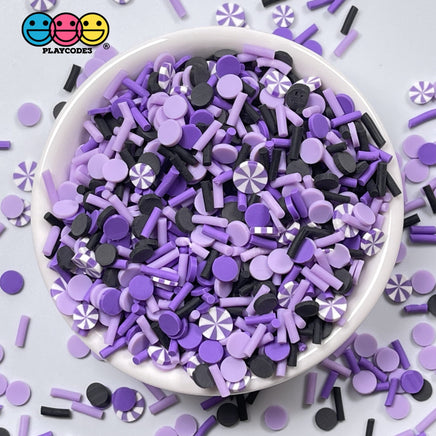 Purple Candy Eater Mix Fimo Slices Fake Sprinkles Candies Halloween Decoden Funfetti 5Mm Sprinkle