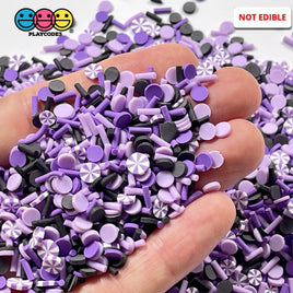Purple Candy Eater Mix Fimo Slices Fake Sprinkles Candies Halloween Decoden Funfetti 5Mm Sprinkle