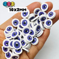 Purple Eyeballs Halloween Clay Fimo Slices Decoden Funfetti 5mm - 10 grams / 10mm - Sprinkle