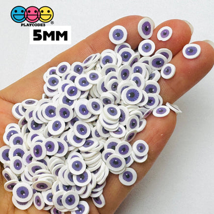 Purple Eyeballs Halloween Clay Fimo Slices Decoden Funfetti 5mm - 10 grams / 5mm - Sprinkle