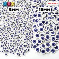 Purple Eyeballs Halloween Clay Fimo Slices Decoden Funfetti 5mm - Sprinkle