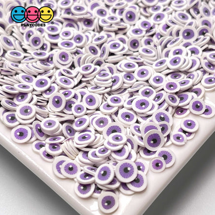 Purple Eyeballs Halloween Clay Fimo Slices Decoden Funfetti 5Mm Sprinkle