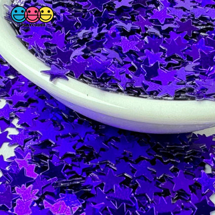 Purple Star Halloween Holiday Glitter 5Mm Plastic Decoden Funfetti Playcode3 Llc
