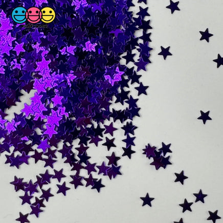 Purple Star Halloween Holiday Glitter 5Mm Plastic Decoden Funfetti Playcode3 Llc