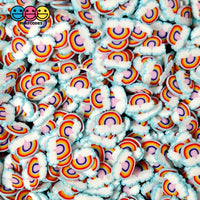 Rainbow And Clouds Fimo Mix Fake Polymer Clay Sprinkles Confetti Funfetti 10 Grams Sprinkle