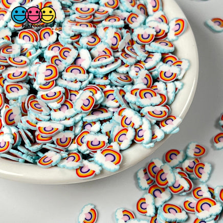 Rainbow And Clouds Fimo Mix Fake Polymer Clay Sprinkles Confetti Funfetti Sprinkle