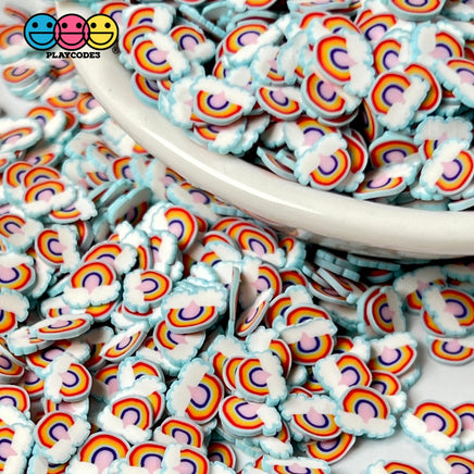 Rainbow And Clouds Fimo Mix Fake Polymer Clay Sprinkles Confetti Funfetti Sprinkle