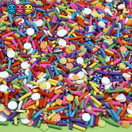 Rainbow Carnival Polymer Clay Fake Sprinkles Fimo Confetti Decoden Jimmies Sprinkle