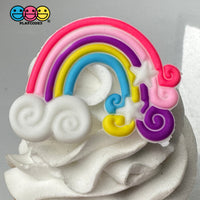 Rainbow Cloud And Stars Flatback Silicon Bendable Charms 10 Pcs Playcode3 Llc Charm