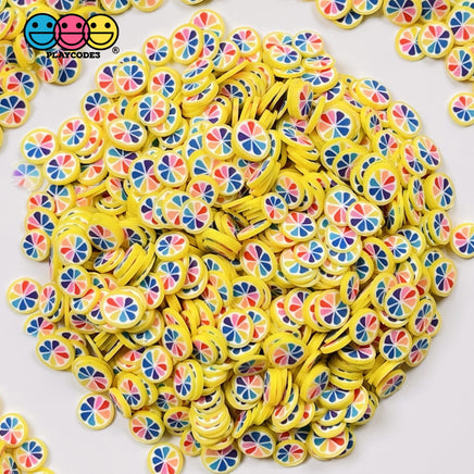 Rainbow Color Wheel Fimo Slices Fake Sprinkles Yellow Decoden Funfetti Sprinkle