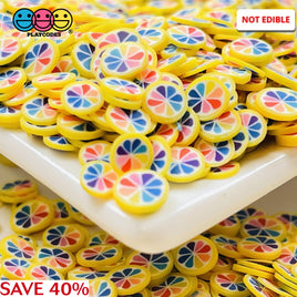 Rainbow Color Wheel Fimo Slices Fake Sprinkles Yellow Decoden Funfetti Sprinkle