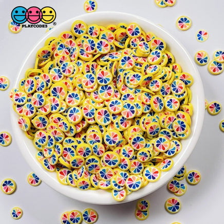 Rainbow Color Wheel Fimo Slices Fake Sprinkles Yellow Decoden Funfetti Sprinkle
