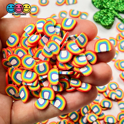 Rainbow Fimo Slice Fake Sprinkles Decoden Jimmies Rainbows Sizes: 5/10 Mm 20 Grams / 10 Sprinkle