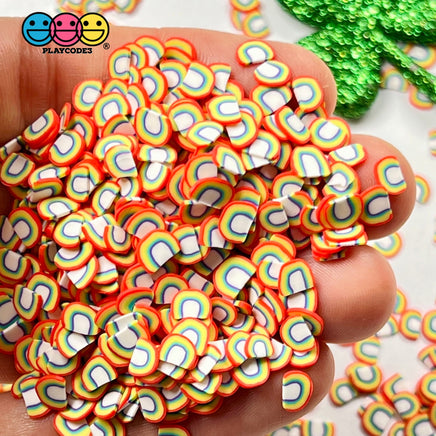 Rainbow Fimo Slice Fake Sprinkles Decoden Jimmies Rainbows Sizes: 5/10 Mm 20 Grams / 5 Sprinkle