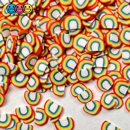 Rainbow Fimo Slice Fake Sprinkles Decoden Jimmies Rainbows Sizes: 5/10 Mm Sprinkle