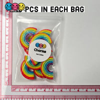 Rainbow Glitter Charm Flatback Charms Rainbows Decoden Cabochons 10 Pcs