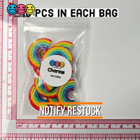 Rainbow Glitter Charm Flatback Charms Rainbows Decoden Cabochons 10 Pcs