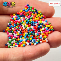 Rainbow Mix Nonpareil Glass 1.9Mm Beads Caviar Faux Sprinkles Decoden Fake Bake Bead