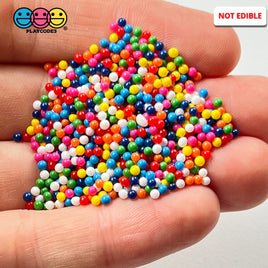 Rainbow Mix Nonpareil Glass 1.9Mm Beads Caviar Faux Sprinkles Decoden Fake Bake Bead
