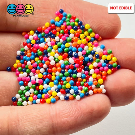 Rainbow Mix Nonpareil Glass 1.9Mm Beads Caviar Faux Sprinkles Decoden Fake Bake Bead