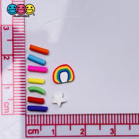 Rainbow And Stars Fimo Fake Sprinkles Mix Rainbows Star Decoden Funfetti Sprinkle