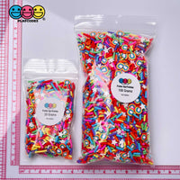 Rainbow And Stars Fimo Fake Sprinkles Mix Rainbows Star Decoden Funfetti Sprinkle