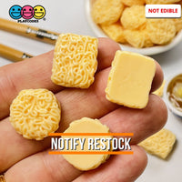 Ramen Instant Noddle Miniatures Mixed Charm Round And Square Flatback Charms 10 Pcs