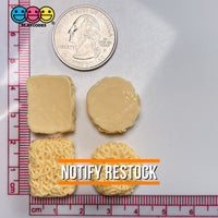 Ramen Instant Noddle Miniatures Mixed Charm Round And Square Flatback Charms 10 Pcs