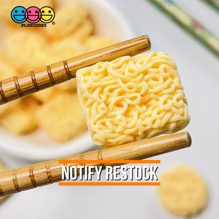 Ramen Instant Noddle Miniatures Mixed Charm Round And Square Flatback Charms 10 Pcs